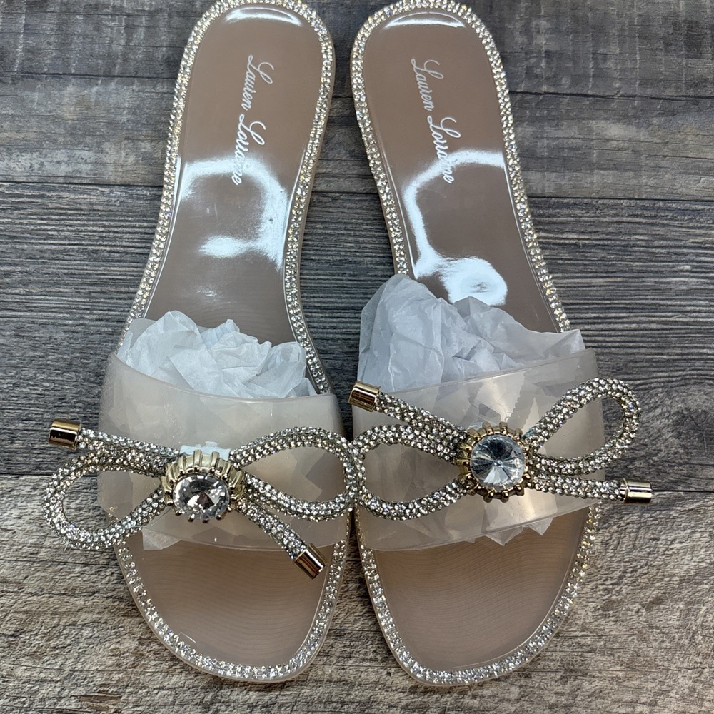 NEW Lauren Lorraine Breeze Jelly Slide Sandal Blush Women's Size 7